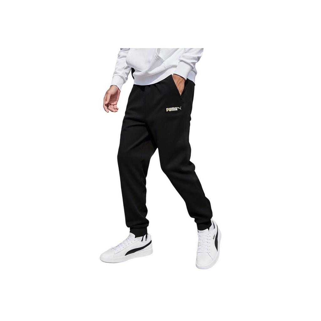 Puma Logo Letter Cuffed Warm Knitted Sports Pants Unisex pants 693712-01