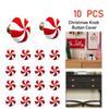 10pcs Christmas Cabinet Knob Cover Xmas Tree Mini Cover Drawer Knob Button Cover