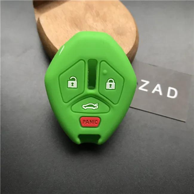 ZAD Silicone Rubber Car Key Cover Case for Mitsubishi Lancer Evolution Remote Key Chain Cover 3+1 4 Buttons Key