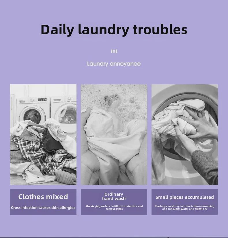 Compact Folding Washing Machine for Dorms & Baby Clothes