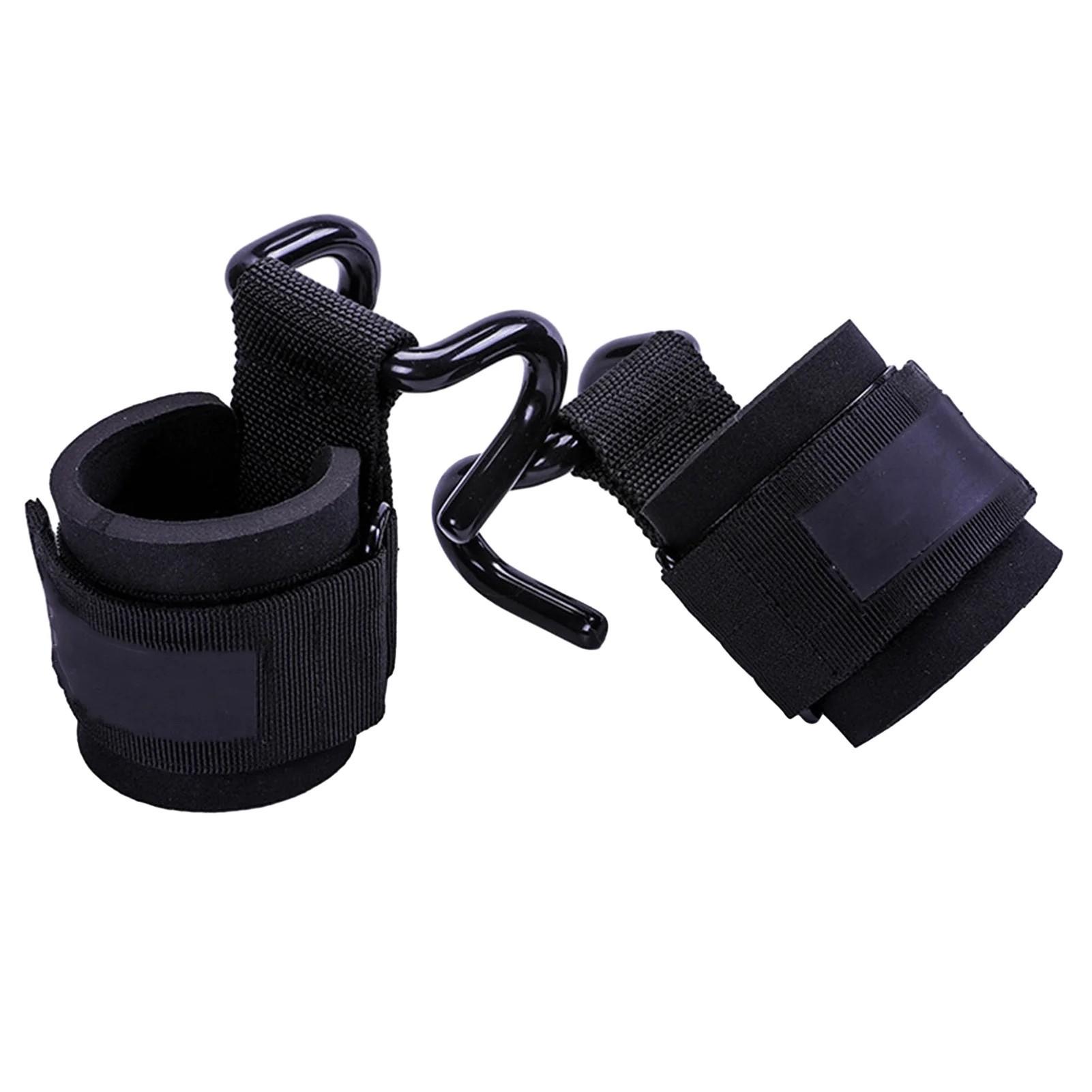 

1 пара крюков для тяжелой атлетики, сверхпрочные, высокопрочные, отличное трение, противоскользящие, застежка-липучка, нержавеющие подъемные кистевые ремни, сила