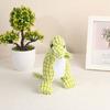 Plush Dinosaur Dog Chew Toy Squeaky Stuffed Tyrannosaurus Rex Boredom Reduction Dog Teething Interactive Dino Plushie Toy Pet Supplies