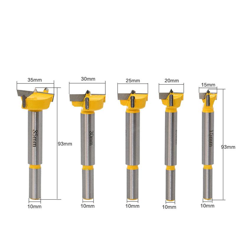 Set burghie Forstner pentru lemn, 15-20-25-30-35 mm, 5 buc cu opritor