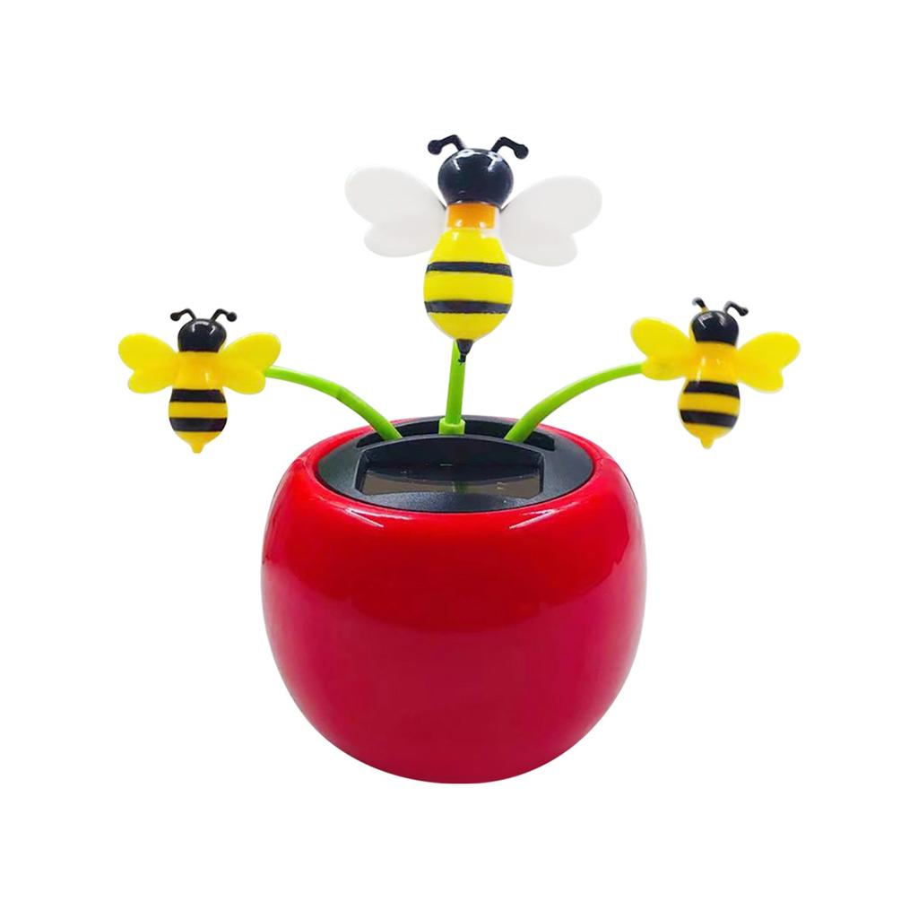 Solar Automatic Swing Sun Flower, Car Balcony Decoration, Bee Car Interior Decor