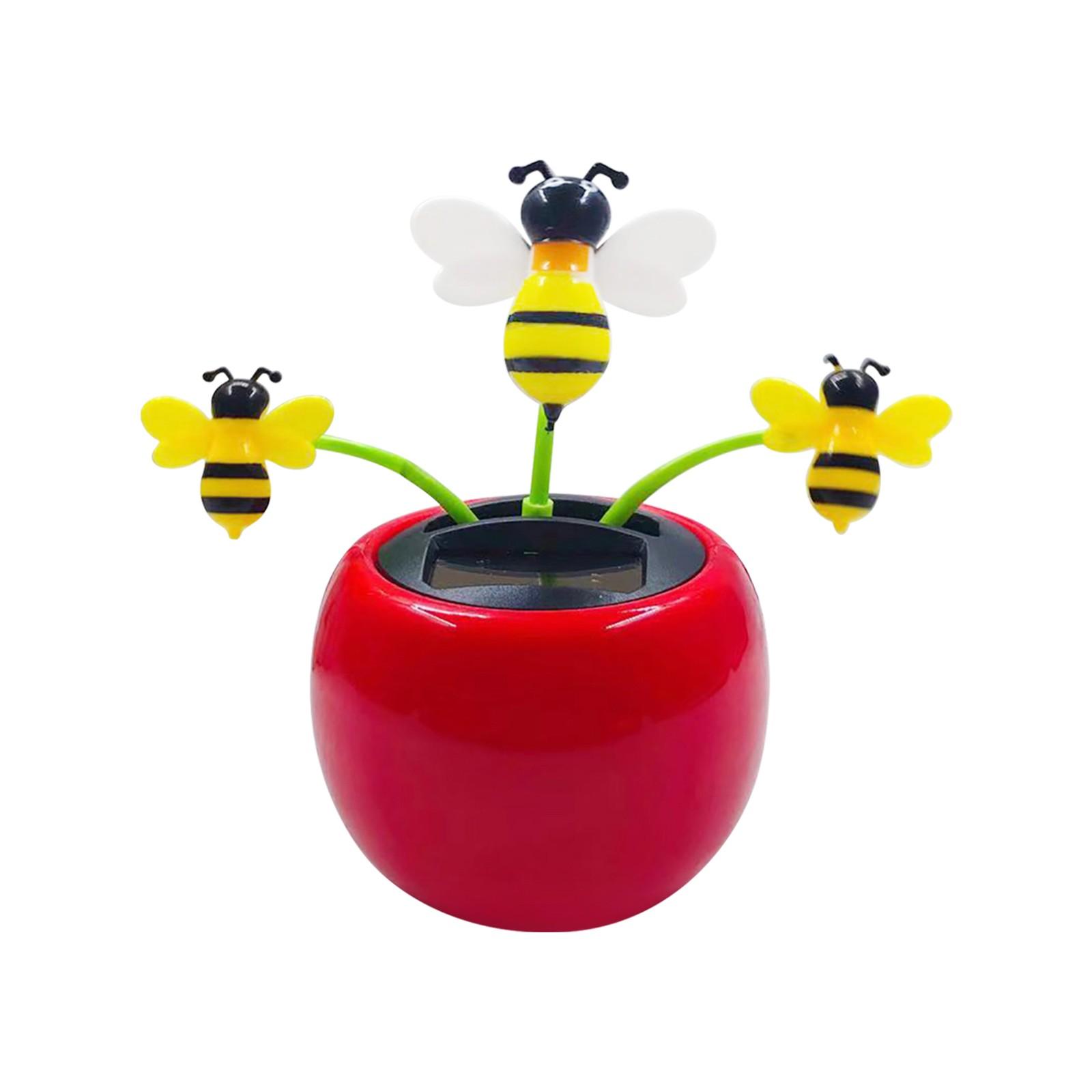 

Солнечное автоматическое качание подсолнуха, украшение балкона автомобиля, декор интерьера автомобиля в виде пчелы красный