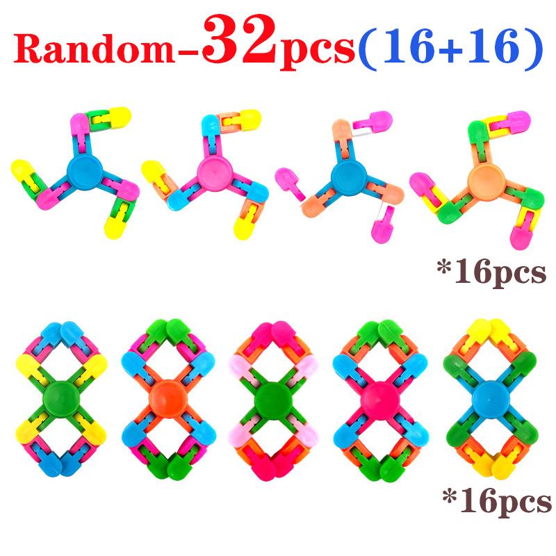 Diy Deformable Chain Fidget Spinner Stress Relief Decompression Toy Parent-Child Games Desk Toy For Kids Birthday Party Gifts