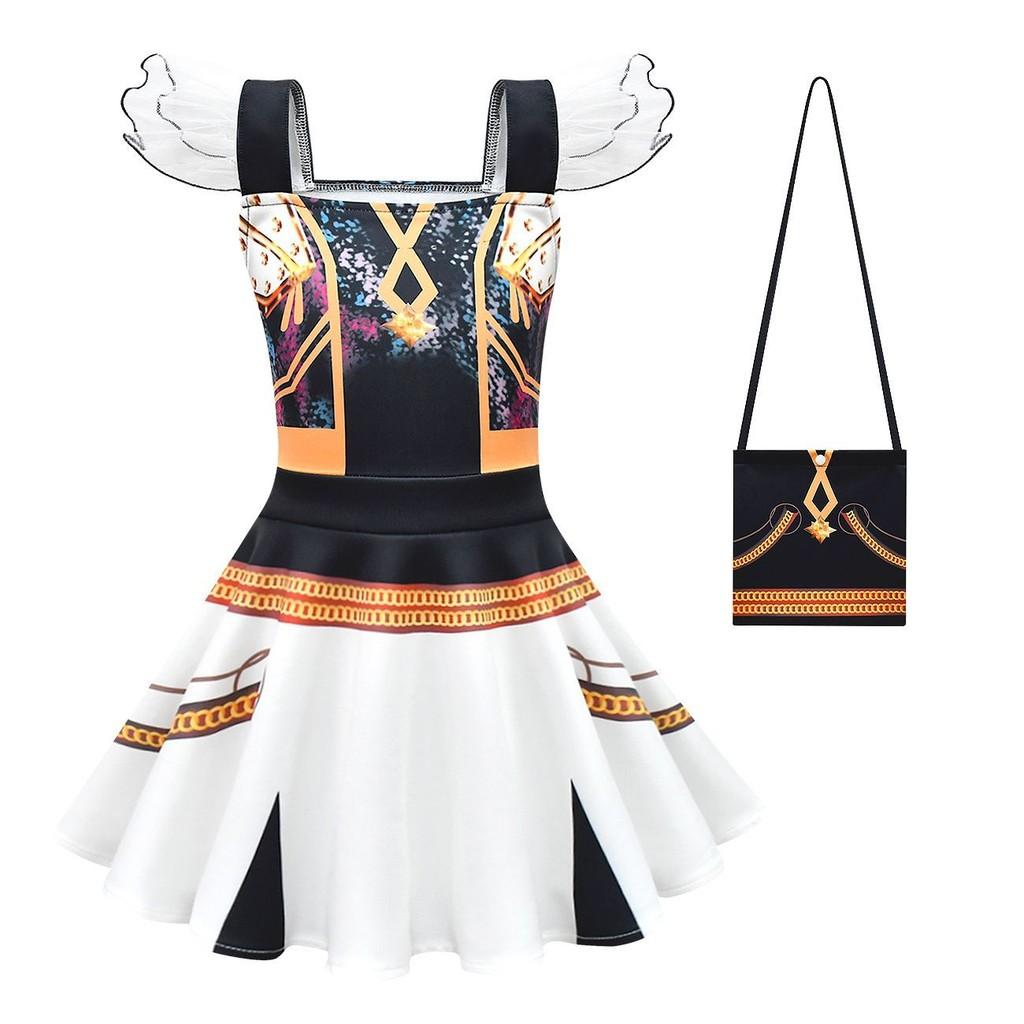 

Детское Платье для Девочек Аниме Мультяшный ПОП Певец Суперзвезда с Принтом, Рукава-Воланы, Балетное Платье, Хэллоуин Косплей Костюмы 160Cm