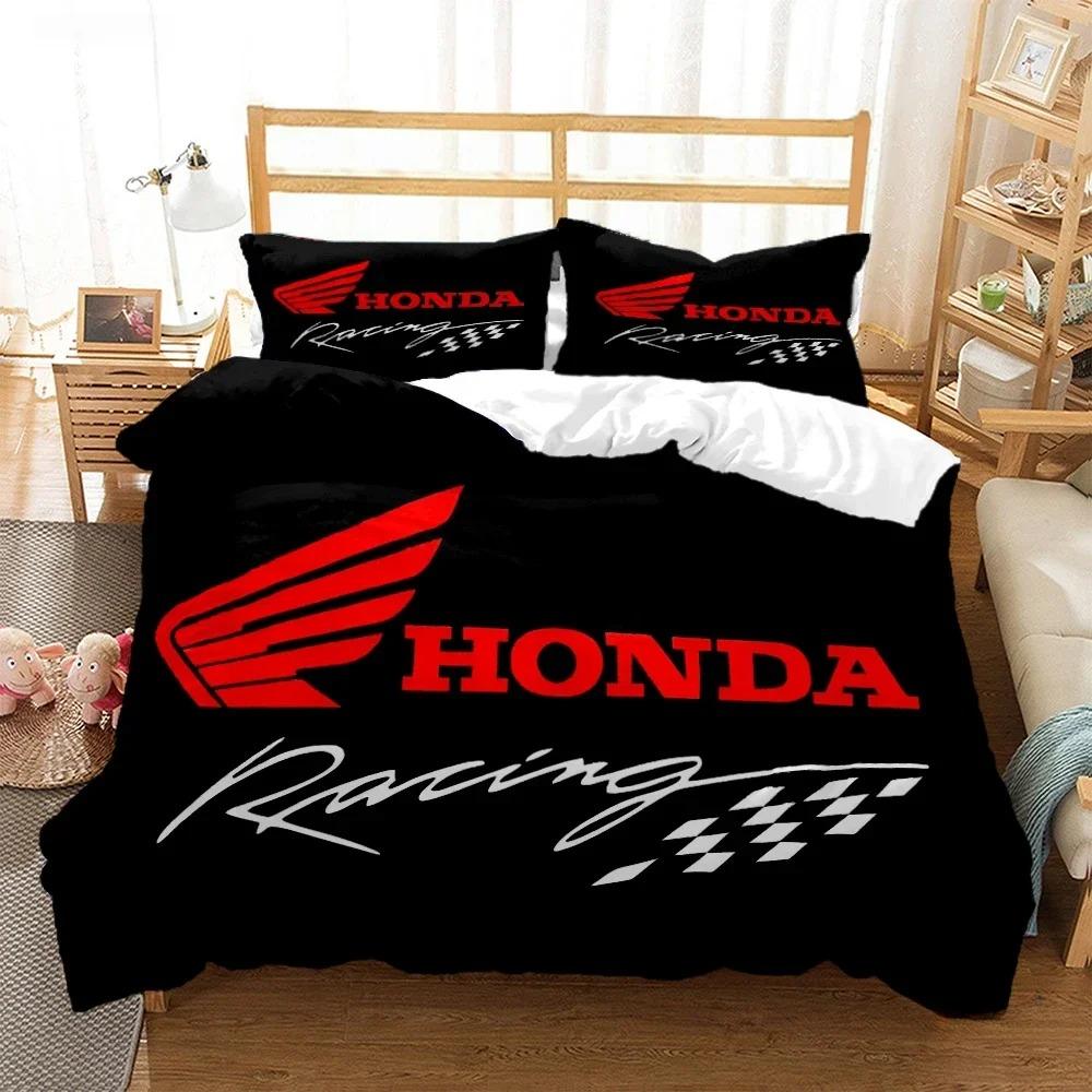 

Hrc-Honda Motorcycle Logo Duvet Cover Comforter Bedding Sets Soft Quilt Cover And Pillowcases For Teens Single Double Queen King US Queen(228*228cm)3pcs