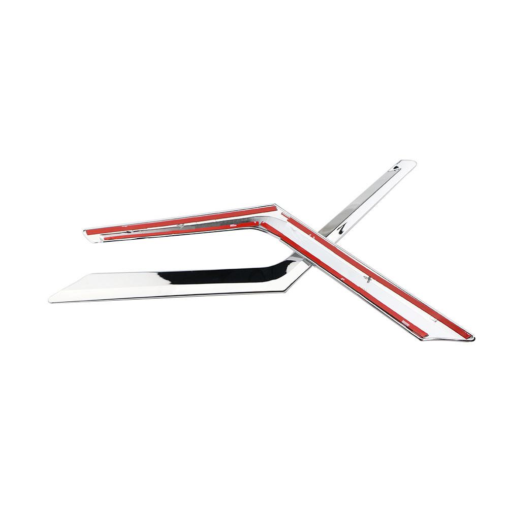 Bil ABS Krom Främre Grill Dekorationsskydd Trim Galler Klistermärken för Nissan X-trail XTrail T32 Rogue 2014-2020 Tillbehör