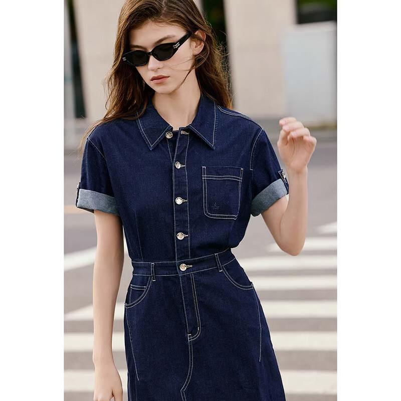 Navigare Elegant Denim A-line Dress