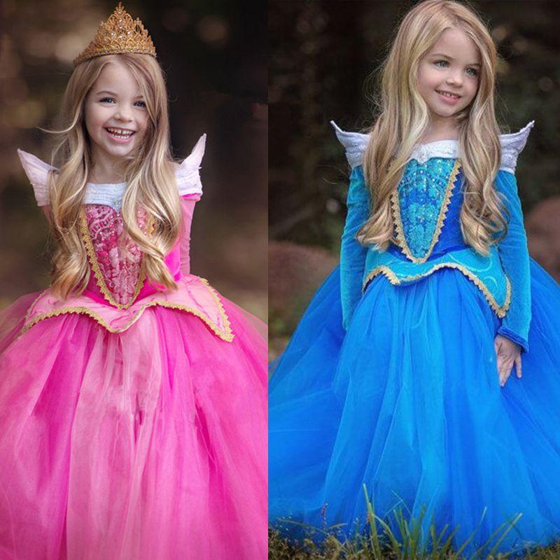 Elegant Girls Sleeping Beauty Princess Aurora Dress With Exquisite Workmanship