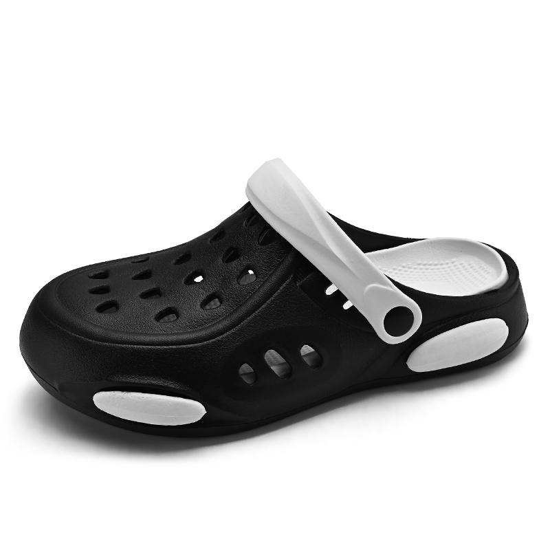 Fashion Summer Men Clogs Breathable Beach Slippers Soft Sole Men Home Slippers Outdoor Antiskid Slides
