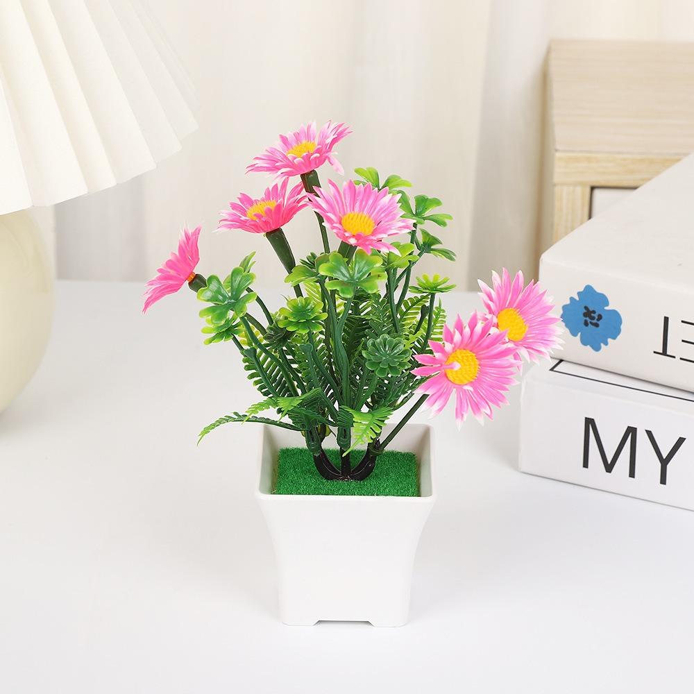 Umělá rostlina bonsai sedmikrásky plastové bonsaje mini umělé sedmikrásky zahradní