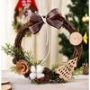 Christmas Artificial Vine Ring Wreath Rattan Wicker DIY Garland Xmas Party Decor Rattan Ring DIY Garland