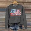 Ladies Fashion Casual Long Sleeve Printed Round Neck  Pullover Top