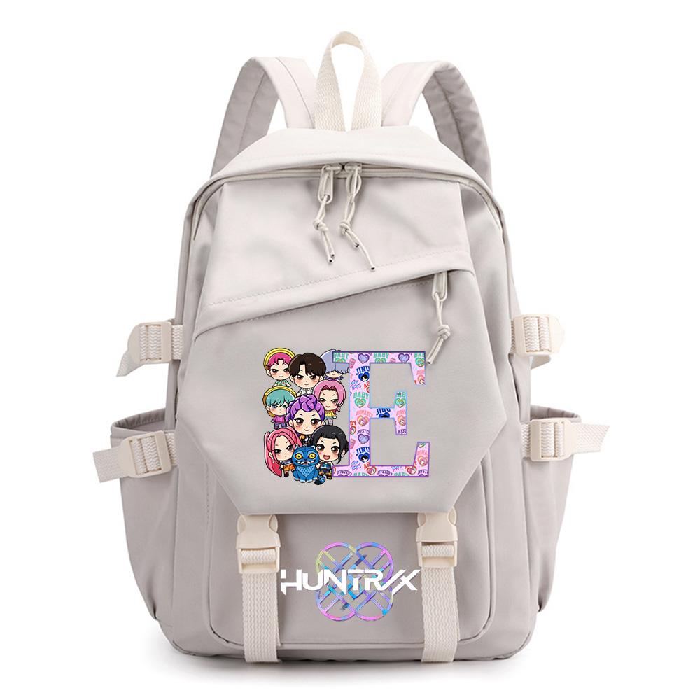 26 Englische Buchstaben Kpop Dämonenjäger Bedruckter Rucksack für Teenager Junge Mädchen Zurück zur Schule Schultasche Schüler Buchtasche Damen Reisetasche Kindergeschenk