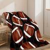 Rugby-Themed Flannel Blanket - American Football Print  | Home/Travel/Sports Events | Christmas Decor & Rugby Fan Gift