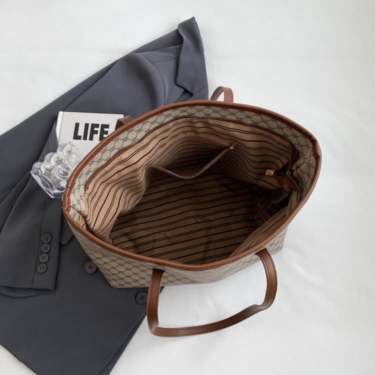 Printed light luxury fashion pattern shoulder bag tote bag