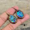 Abalone Shell Gemstone Earring Electroformed Copper Earrings Handmade Latest Design Earring Electroformed Abalone Shell Jewelry Wedding Gift