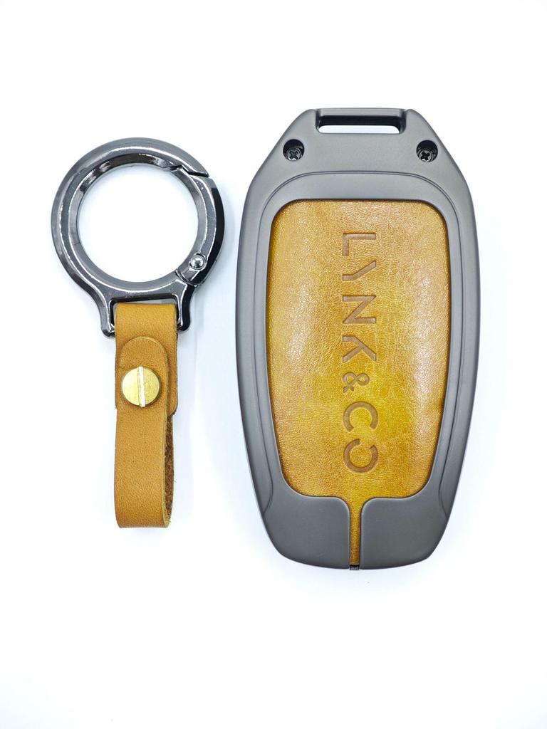 New Genuine Leather Alloy Key Case for Lynk & Co Models 01, 03, 05, 06