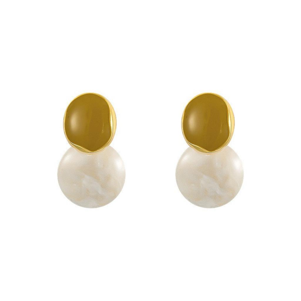 Retro Stud Earrings For Women Asymmetrical Enamel Earrings Delicate Earring Pendants
