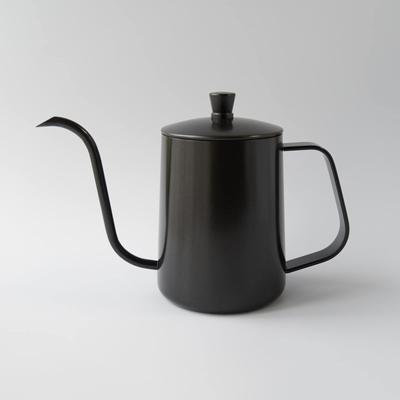 FUN COFFEE Drip Pot 600ml Open Fire Narrow Mouth Coffee Kettle Coffee Pot Drip Kettle Narrow Mouth with Lid Stainless Steel Outdoor Camping Kettle