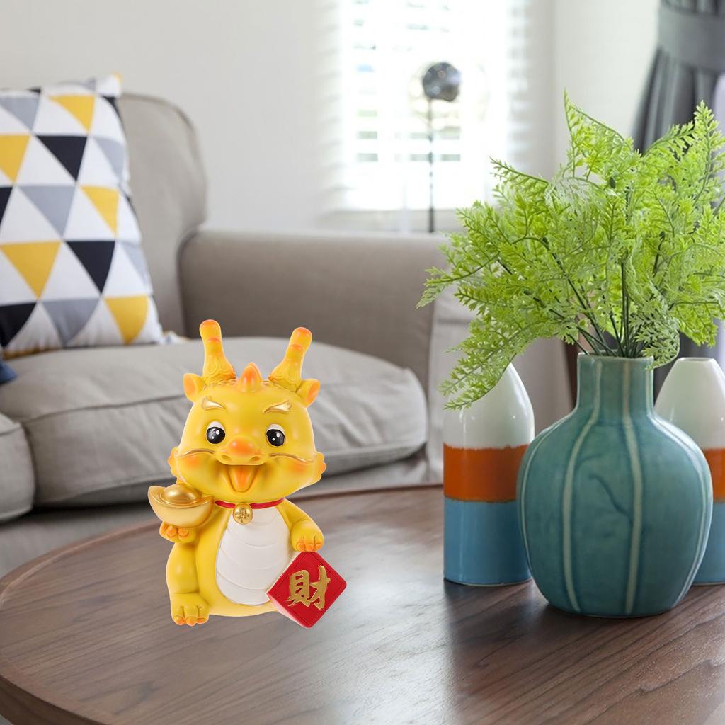 Znak Zodiaku Smok Ozdoby Do Przechowywania Na Biurko, Ganek, Rzemiosło z Żywicy, Skarbonka ( Słoik [Bogactwo]) Prezent Oszczędzanie Monet