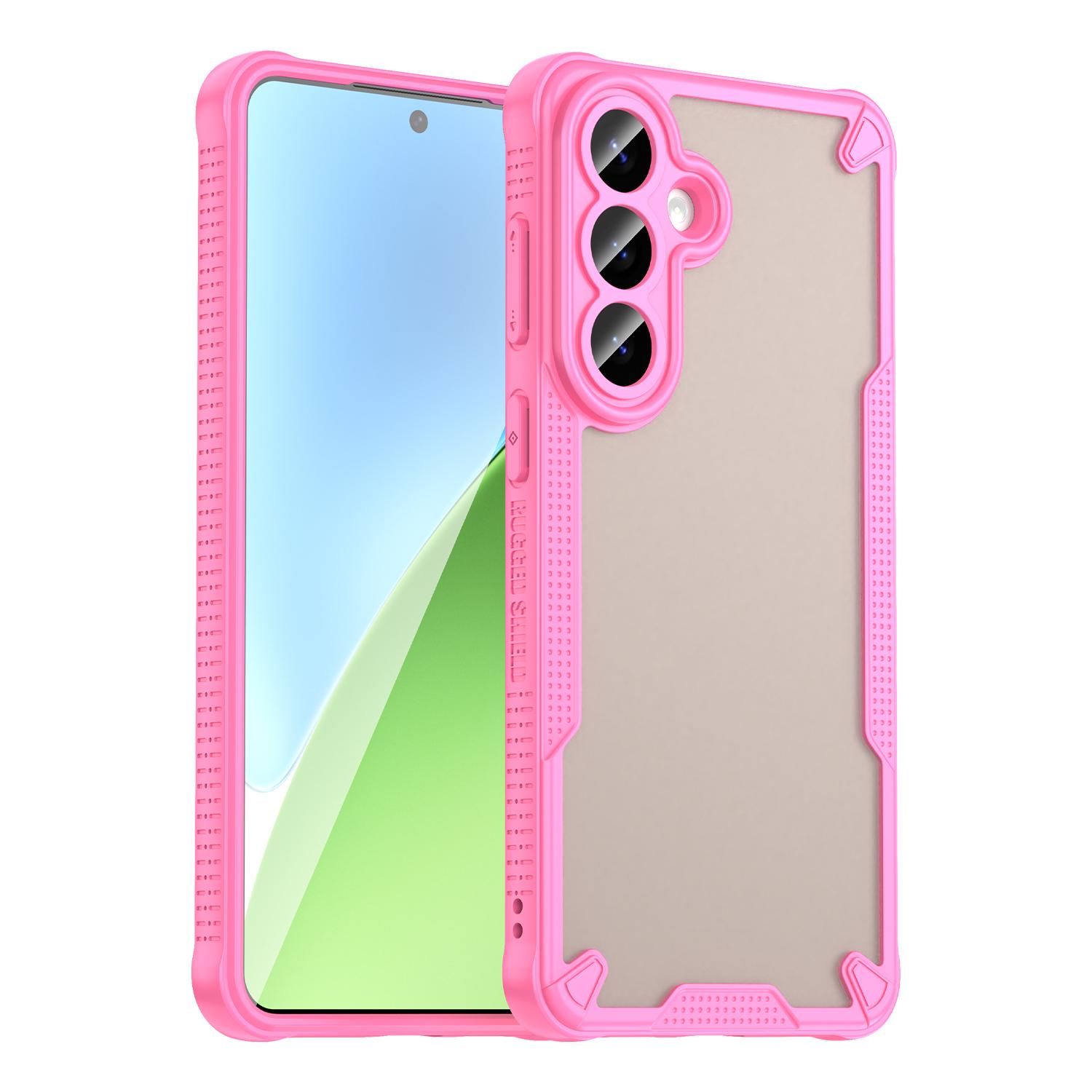 For Samsung Galaxy S26+ Case PC + TPU Semi-Transparent Frosted Finish Protective Phone Cover