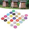 26PCS Beehive Numbered   Marker with Hole Round Beehive Label Beekeeping Accessory for Garden