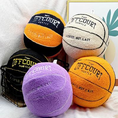 Peluche da basket soffice Decorazione farcita Cuscino da tiro da basket ricamato super morbido e resistente all'usura Giocattolo per bambini