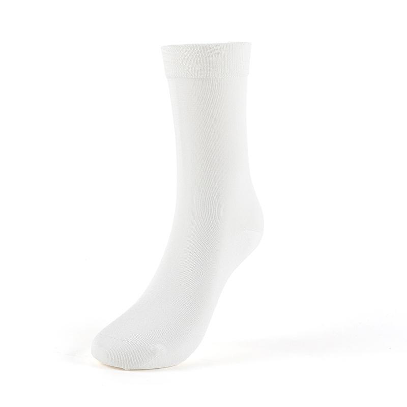 MEIKAN Unisex Modal Mid-Calf Black & White Socks - Four Seasons Casual & Versatile