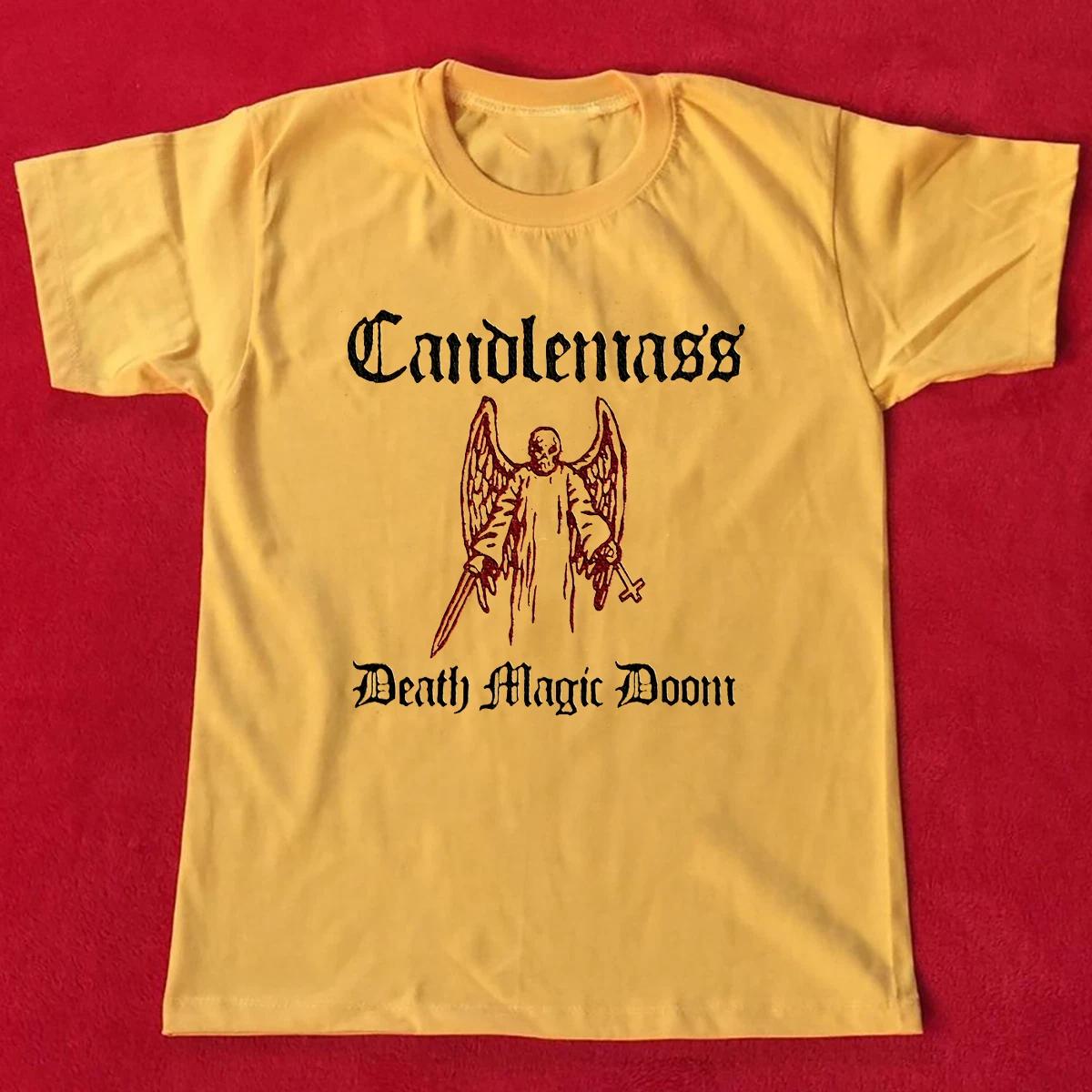 NEW Candlemass - Death Magic Doom Short Sleeve Yellow All Size Shirt AG2286 XXXXL