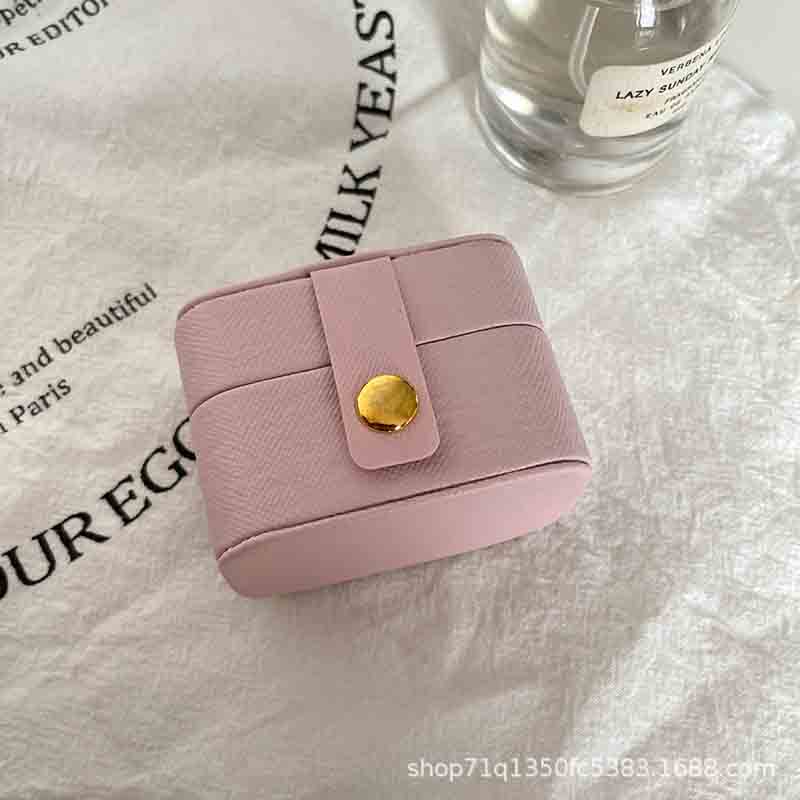 

Маленький органайзер для хранения пуговиц на молнии, контейнер для ювелирных изделий, мини-органайзер для ювелирных изделий, дорожный футляр для ювелирных изделий, переносная шкатулка для ювелирных изделий 6.6x4x4.7 cm розовый