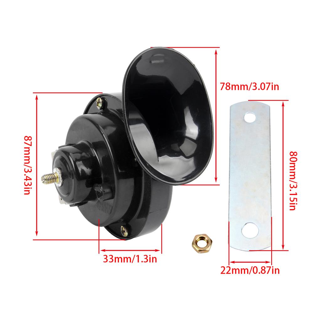 Motorcycle 12V 24V 60B Snail Air Horn Air Horn Auto Snail Horn Loud Horn For Motorcycle Car Truck Suv Boat Accessories