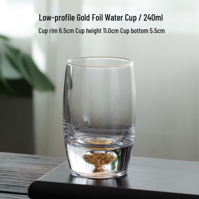 Gilded Crystal Glass Teacup Pair