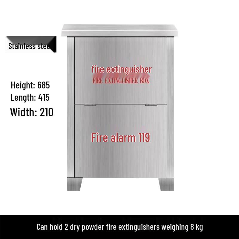 Stainless Steel Floor-Standing Fire Extinguisher Empty Box 4kg Extinguisher Capacity