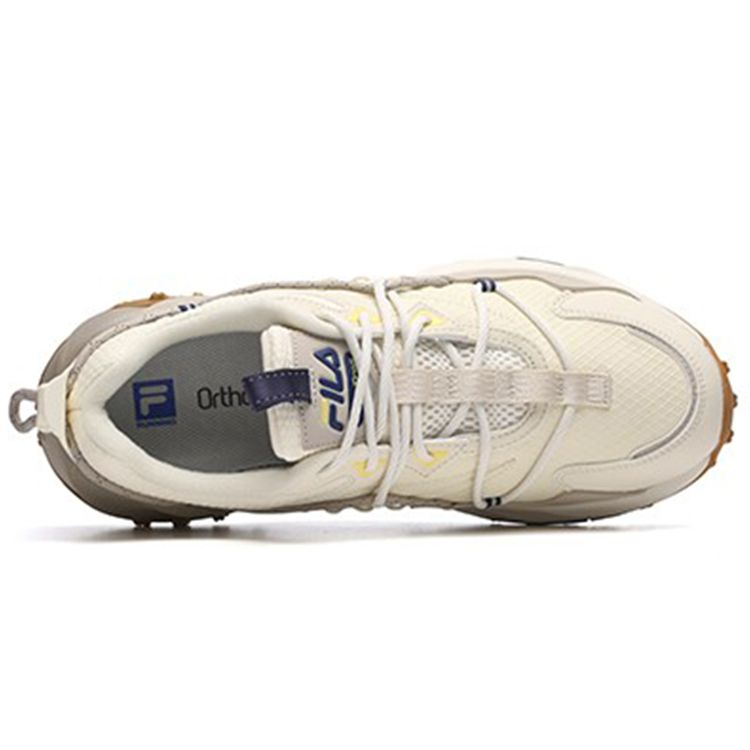 Fila Fleece Y2K Retro Running Shoes Women Sneakers Light-White Deep-Abyss-Blue A12W142208FWO