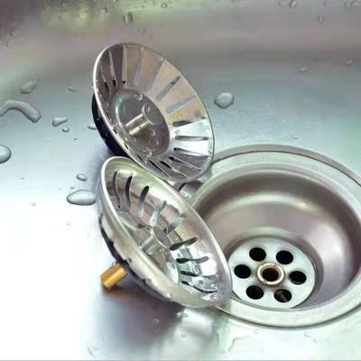 1*Stainless Steel Kitchen Sink Strainer 80/82/84mm Kitchen Water Basin Sink Drainer Strainer Basket Waste Plug Stopper Filter