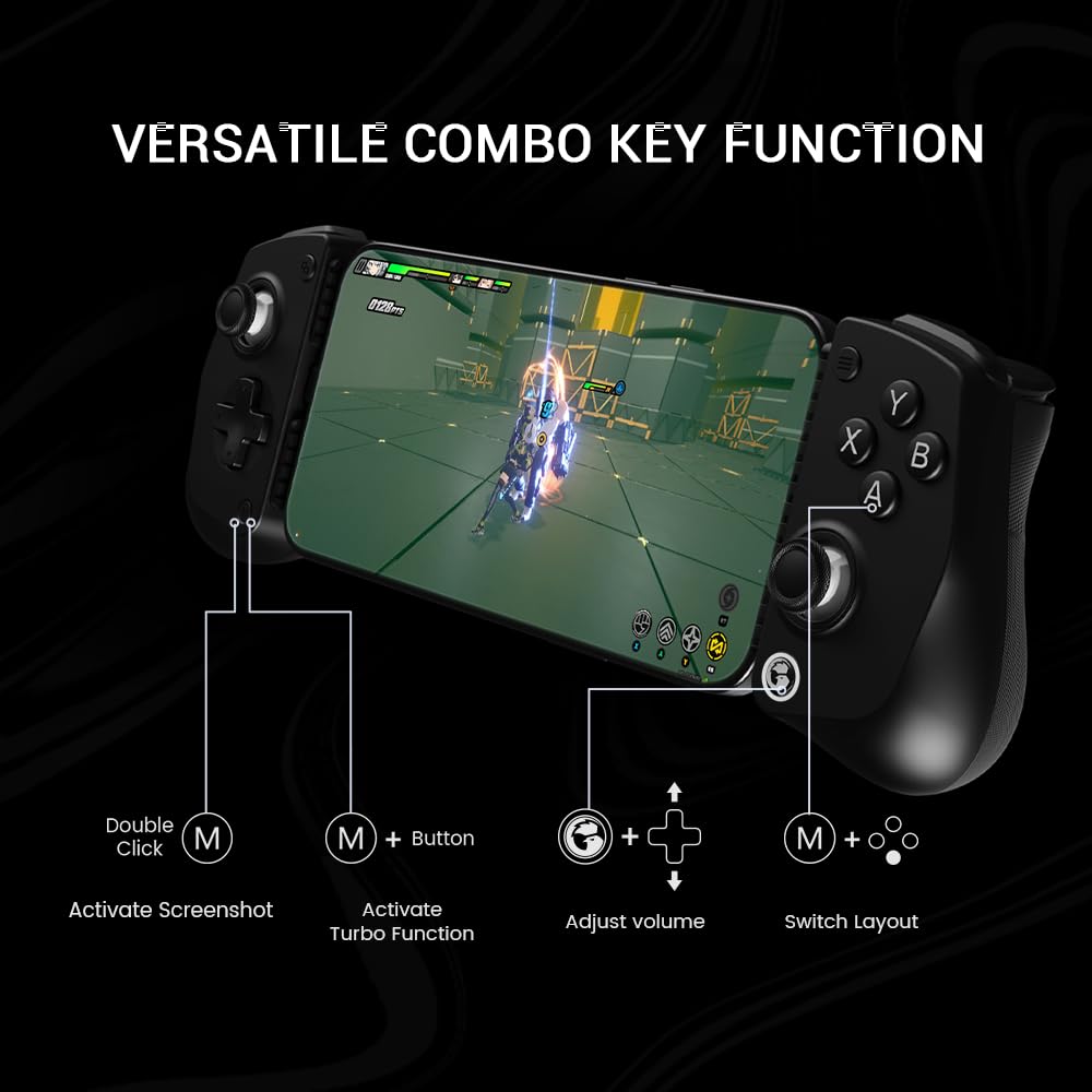 Per GameSir X5 Lite Controller per Giochi Mobili per Android e Joystick a Effetto Hall, Controller per Telefono Leggero ed Ergonomico