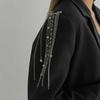 Salircon Punk Creative Metal Pentagram Beads Tassel Brooch for Women 2026 New Fashion Suit Collar Pins Clip Party Jewelry Gifts