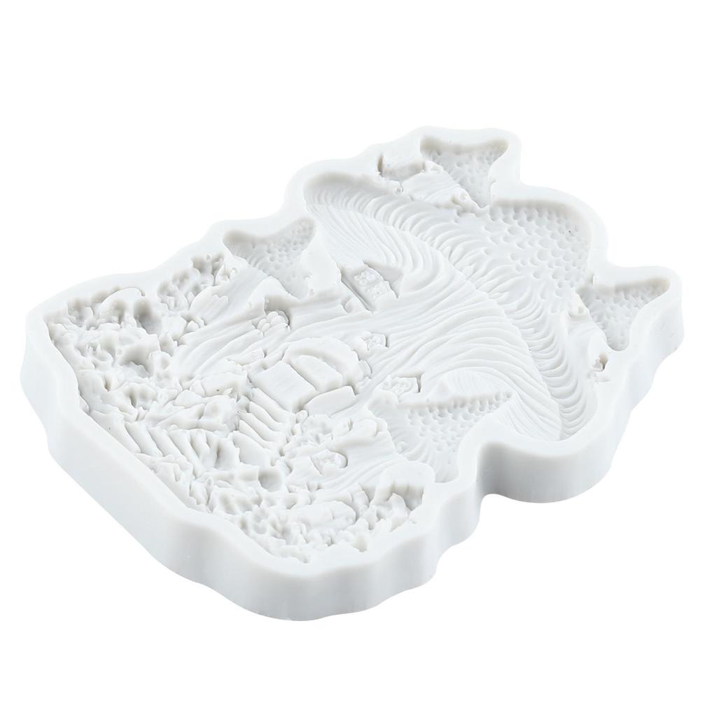 Mushroom Castle Silicone Mold Mushroom Fondant Molds Cake Decorating Tools Cupcake Topper Candy Sugar Craft Gum Paste Polymer Clay