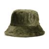 Nieuwe Winter Imitatie Konijnenbont Emmerhoed Mode Dames Dik Warm Vissershoed Effen Kleur Heren Zacht Fluweel Bontachtige Panama Hoeden