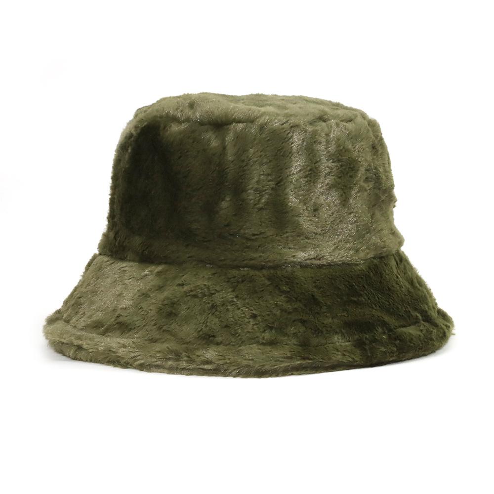 Nieuwe Winter Imitatie Konijnenbont Emmerhoed Mode Dames Dik Warm Vissershoed Effen Kleur Heren Zacht Fluweel Bontachtige Panama Hoeden