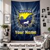 Wall Hanging Tapestry With Custom Name & Text, Reading FC Decorative Tapestry For Bedroom