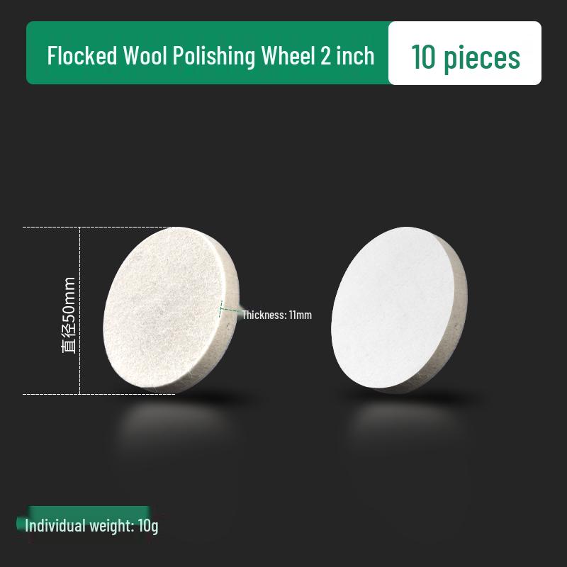 Wollflock-Polierscheibe - Selbstklebender Filz für Winkelschleifer, Spiegelfinish auf Möbeln & Autolack.