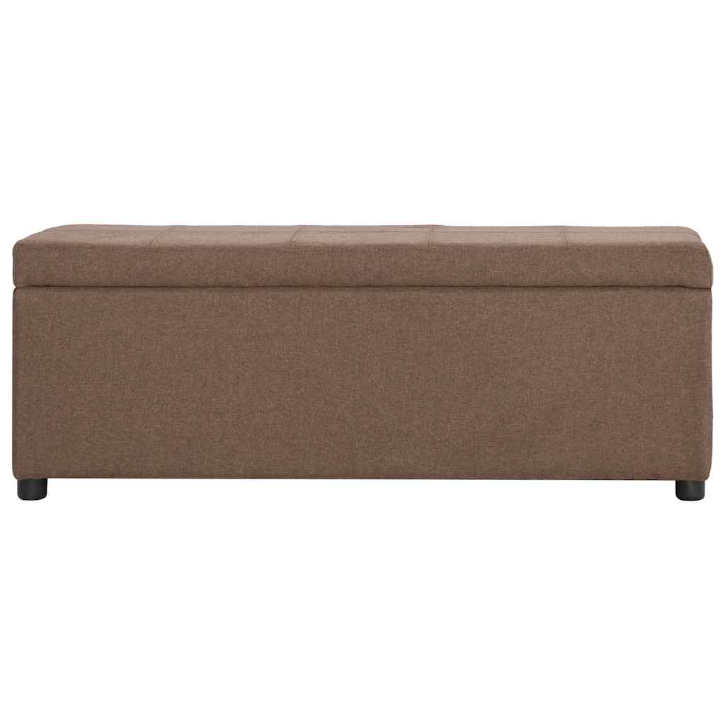 Storage Bench with Compartment 116 cm Brown Polyester