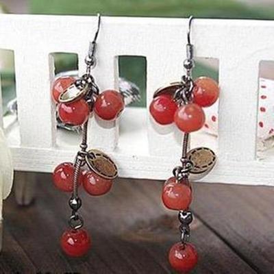 Korean Cherry Leaf Earrings: Fashionable and Versatile Jewelry