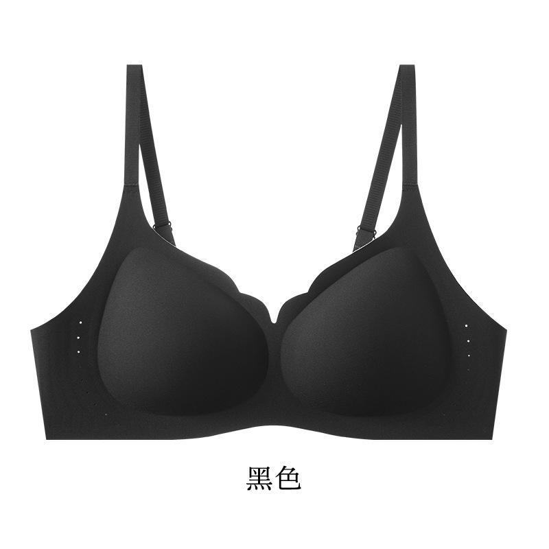 Petal Cup Invisible Liquid Foundation Traceless Underwear Women's Small Breasts Gather and Show Large Breasts Modal Comfort Bra