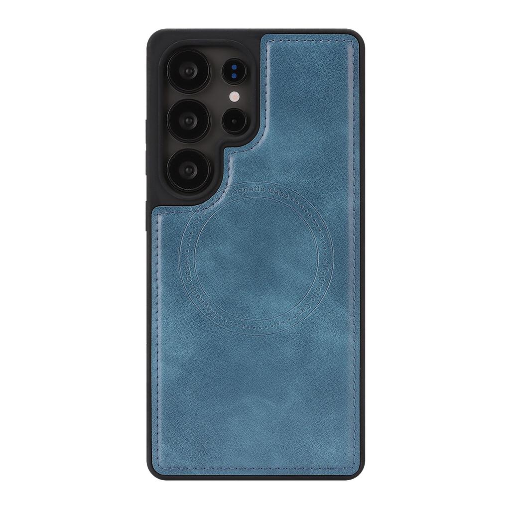 Magnetic Wireless Charging Phone Case for Samsung S24 - 25 Series, 8 - Color Vegan PU Leather, All - Round Shockproof Protection