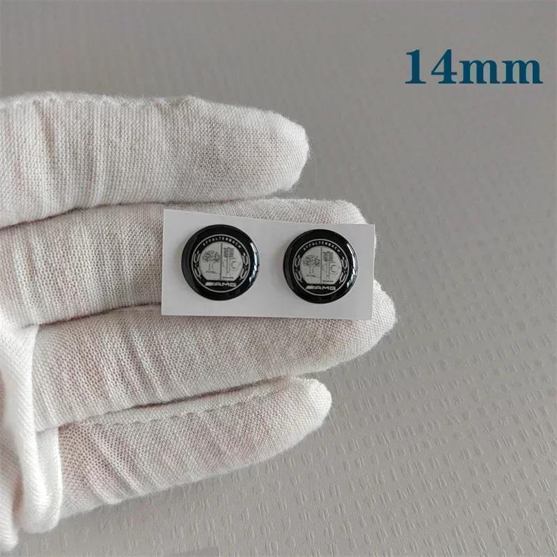 

Car Key AMG Emblem Auto Control Keychain Sticker Accessories For Mercedes Benz Brabus Maybach Smart W204 GLC CLA GLK W205 W203 2Pcs